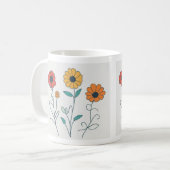 私の花のマグカップ コーヒーマグカップ (正面左)