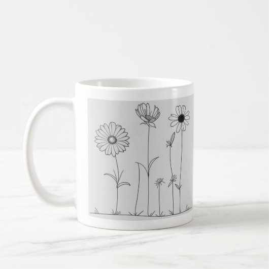 私の花のマグカップ コーヒーマグカップ (左)
