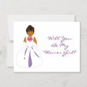 「私の花の女の子になってくれるか」カスタマイズ可能 マグネット招待状 (正面)