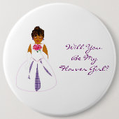 「私の花の女の子になってくれるか」カスタマイズ可能 缶バッジ (正面)