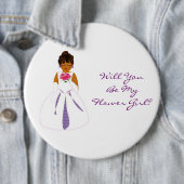 「私の花の女の子になってくれるか」カスタマイズ可能 缶バッジ (インサイチュ)