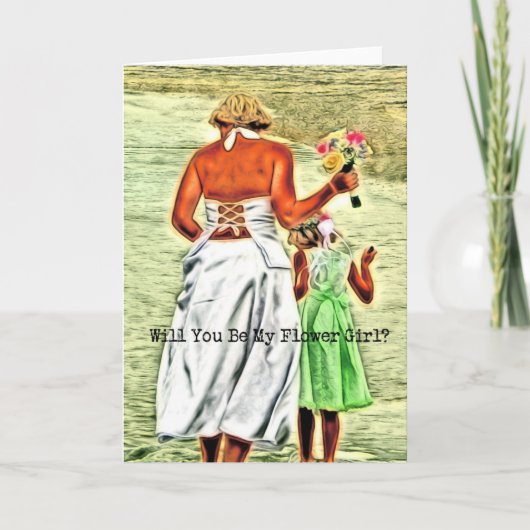 私の花の女の子になるの？ 招待状 (正面)