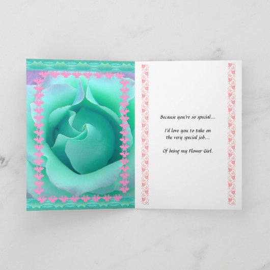 私の花の女の子になるの？ AQUAドレスアンドスワンズ 招待状 (内部)