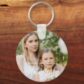 私の花の女の子になる写真キーリング キーホルダー (正面)