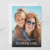 私の花の女の子のカードと写真 招待状 (正面)