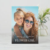 私の花の女の子のカードと写真 招待状 (スタンド正面)