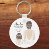 私の花の女の子のキーリング キーホルダー (正面)