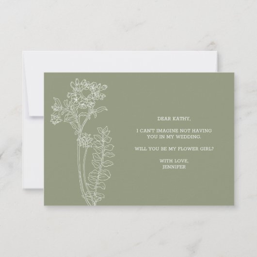 私の花の女の子のセージ緑の花か (裏面)