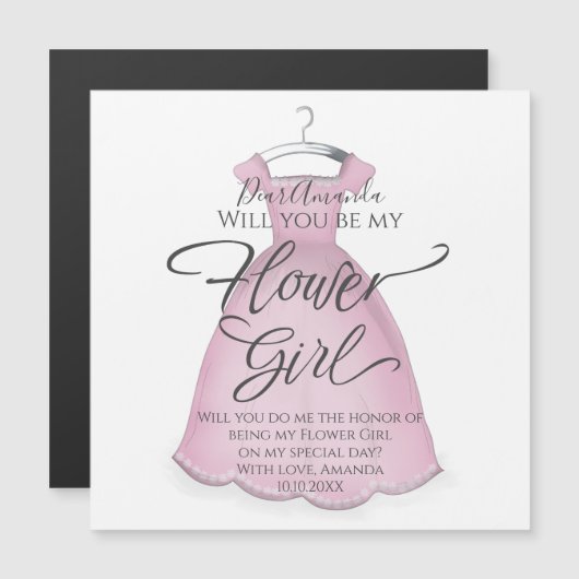 私の花の女の子の提案磁気 (正面/裏面)