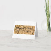 私の花の女の子の漫画カードになる 招待状 (裏面)