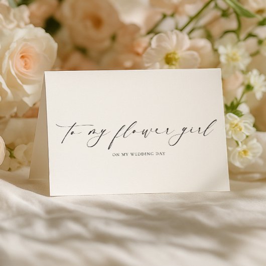 私の花の女の子の結婚式の日にエレスミア カード