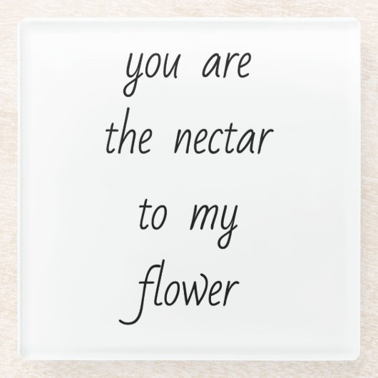 私の花の蜜ガラスコースター ガラスコースター (正面)