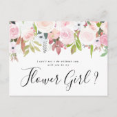 私の花の赤面ピンクフローラ インビテーションポストカード (正面)