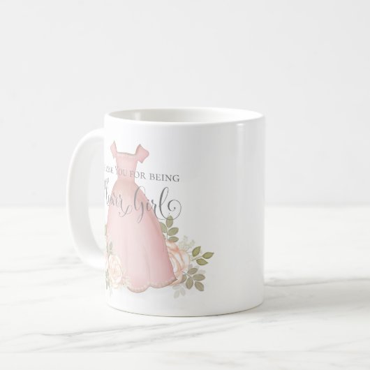 私の花の赤面水の色になってくれてありがとう コーヒーマグカップ (正面左)