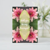 私の花ピンクの蓮の花？ 招待状 (スタンド正面)