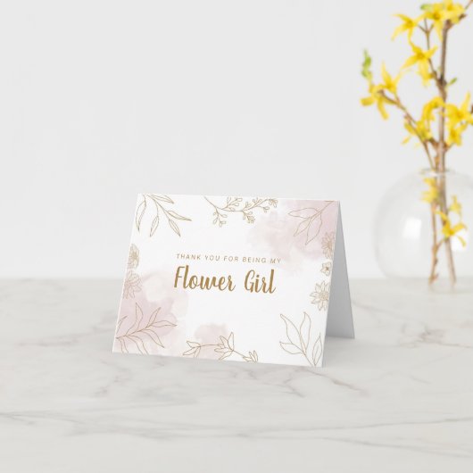 私の花娘のカードになってくれてあり結婚がとう カード (黄色い花)