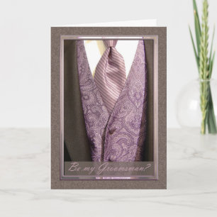 私の花婿の付添人があって下さいか。 結婚式の花婿の付添人の招待状 招待状