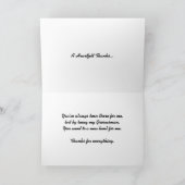 私の花婿の付添人があることを、ありがとう サンキューカード (内部)