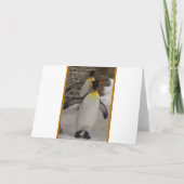 私の花婿の付添人ですか。 ペンギンのユーモアカード 招待状 (裏面)