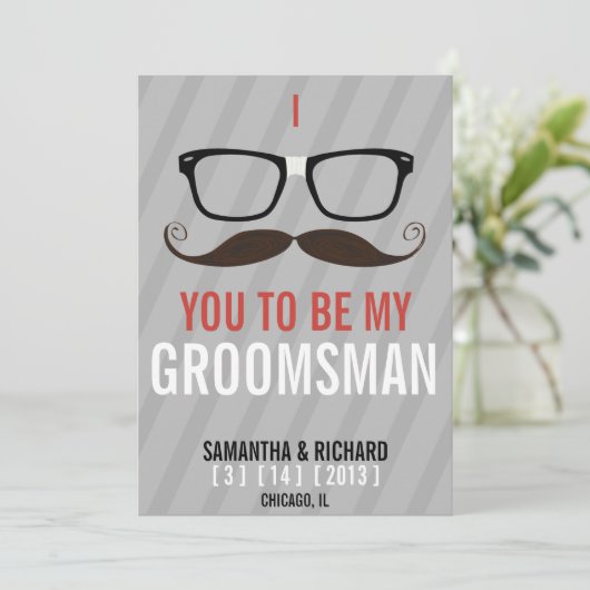 私の花婿の付添人のギークガラスの招待です 招待状 (スタンド正面)