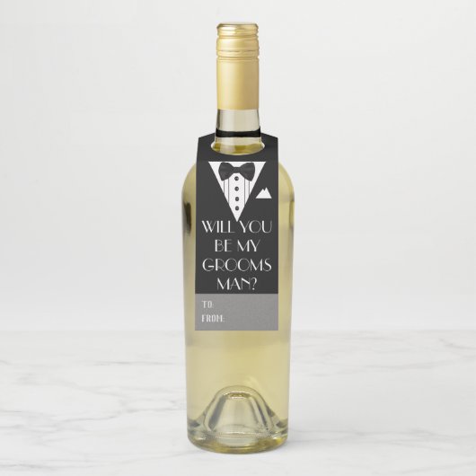 私の花婿の付添人のタキシードです ボトルネックタグ (ボトル)