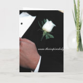 私の花婿の付添人のタキシードの挨拶状です 招待状 (裏面)