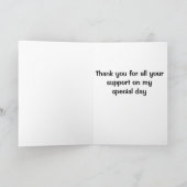 私の花婿介添人があることをありがとう サンキューカード (内部)