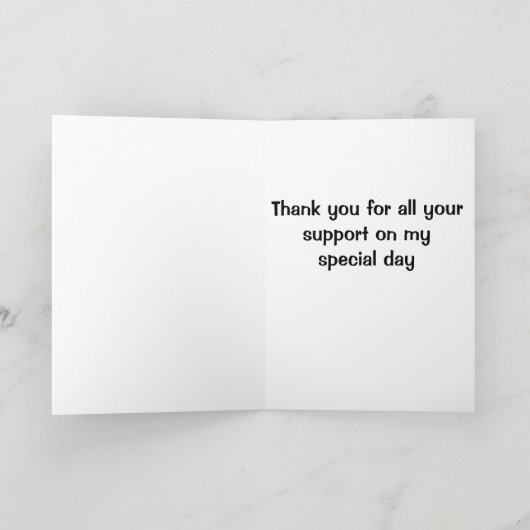 私の花婿介添人があることをありがとう サンキューカード (内部)