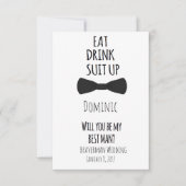 私の花婿介添人は？花婿介添人結婚式の招待 招待状 (正面)