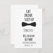 私の花婿介添人は?花婿介添人結婚式の招待 招待状 (正面/裏面)