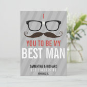 私の花婿介添人ギーク眼鏡招待状 招待状 (スタンド正面)