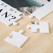 私の花婿介添人ミニマル写真モダン ジグソーパズル (側面)