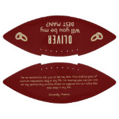 私の花婿介添人名前をカスタムする アメリカンフットボール (パネル)