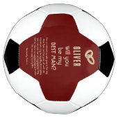 私の花婿介添人名前をカスタムする サッカーボール (回転)