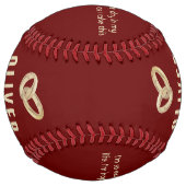 私の花婿介添人名前をカスタムする ソフトボール (裏面)