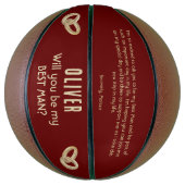 私の花婿介添人名前をカスタムする バスケットボール (縦)