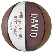 私の花婿介添人名前をカスタムする バスケットボール (縦)