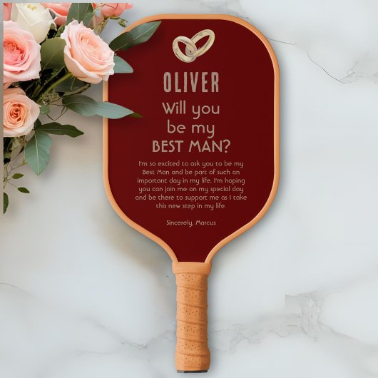 私の花婿介添人名前をカスタムする ピックルボールラケット