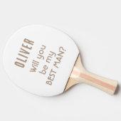 私の花婿介添人名前をカスタムする 卓球ラケット (横)
