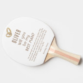 私の花婿介添人名前をカスタムする 卓球ラケット (横)