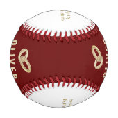 私の花婿介添人名前をカスタムする 野球ボール (裏面)