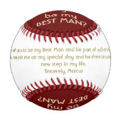 私の花婿介添人名前をカスタムする 野球ボール (正面)