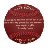 私の花婿介添人名前をカスタムする 野球ボール (正面)