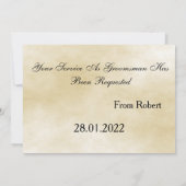 私の花婿介添人招待状 招待状 (裏面)