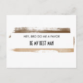 私の花婿介添人茶色の水の色のストリーク絵を描スである インビテーションポストカード (正面)