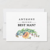 私の花婿介添人?ひま素朴花 招待状 (正面)