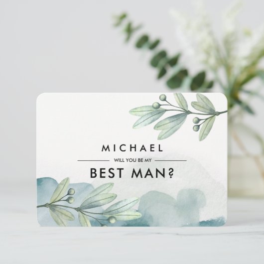 私の花婿介添人?カスタム招待状 招待状 (スタンド正面)