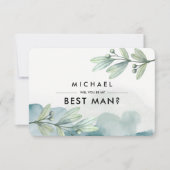 私の花婿介添人?カスタム招待状 招待状 (正面)