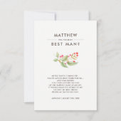 私の花婿介添人?カスタム招待状 招待状 (正面)
