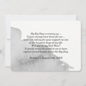 私の花婿介添人?グレーの水色 招待状 (裏面)